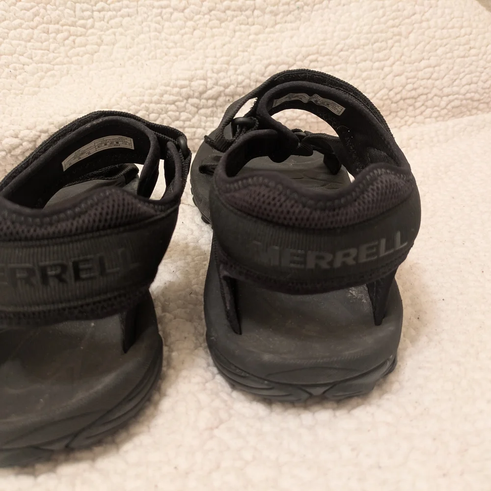 Merrell Vibram Black Performance Sandals Sz 11 Preloved In Good Condition
